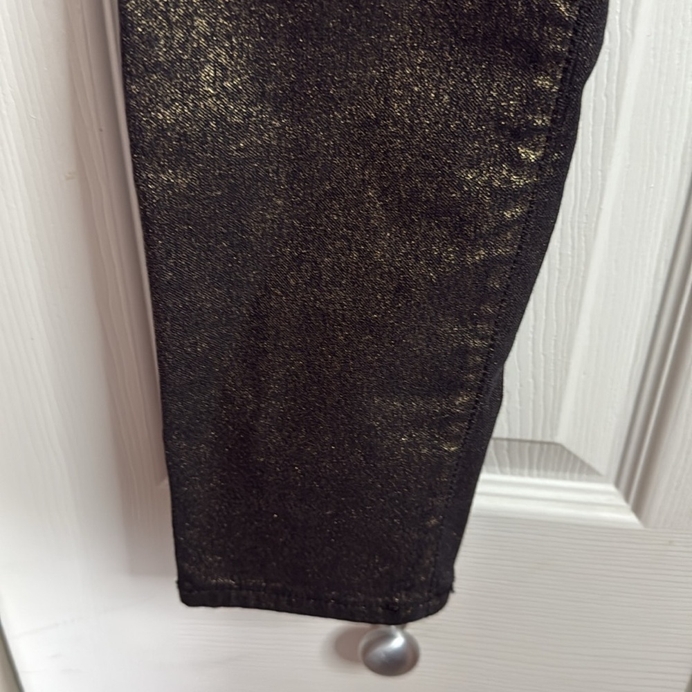 Frame Black and Gold Women's Jeans Le high Skinny Size 27 - Picture 4 of 9
